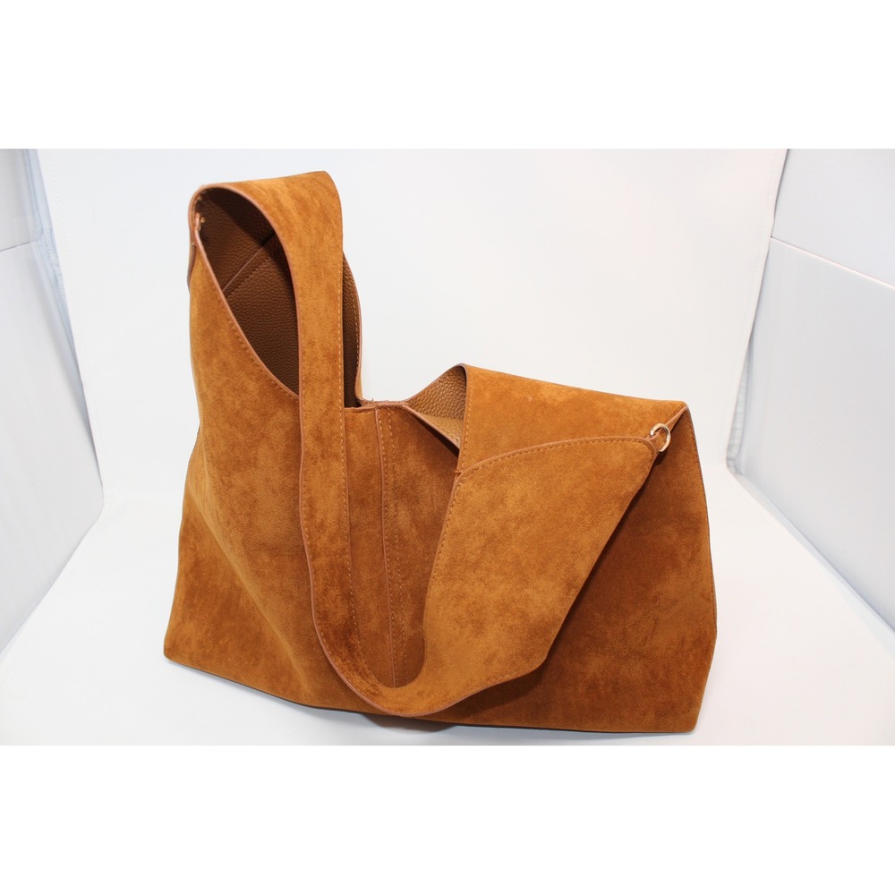 Universal Thread Hobo Bag Womens Large Brown Excellent Faux Suede Tote - Picture 5 of 12